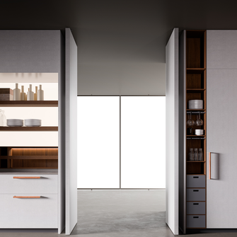 Heldere vormen, fijne materialen en hoogwaardige ADLER- oppervlakken maken het keukenmodel Xila tot iets bijzonders. | © Boffi