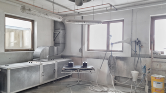 Er waren geen grote veranderingen of verbouwingen nodig in de verfruimte. | © Schreinerei und Holzdesign Josef Burkart